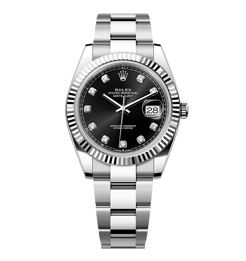 Rolex Datejust schwarzes Zifferblatt mit Diamantbesatz 126334-0011 41 mm