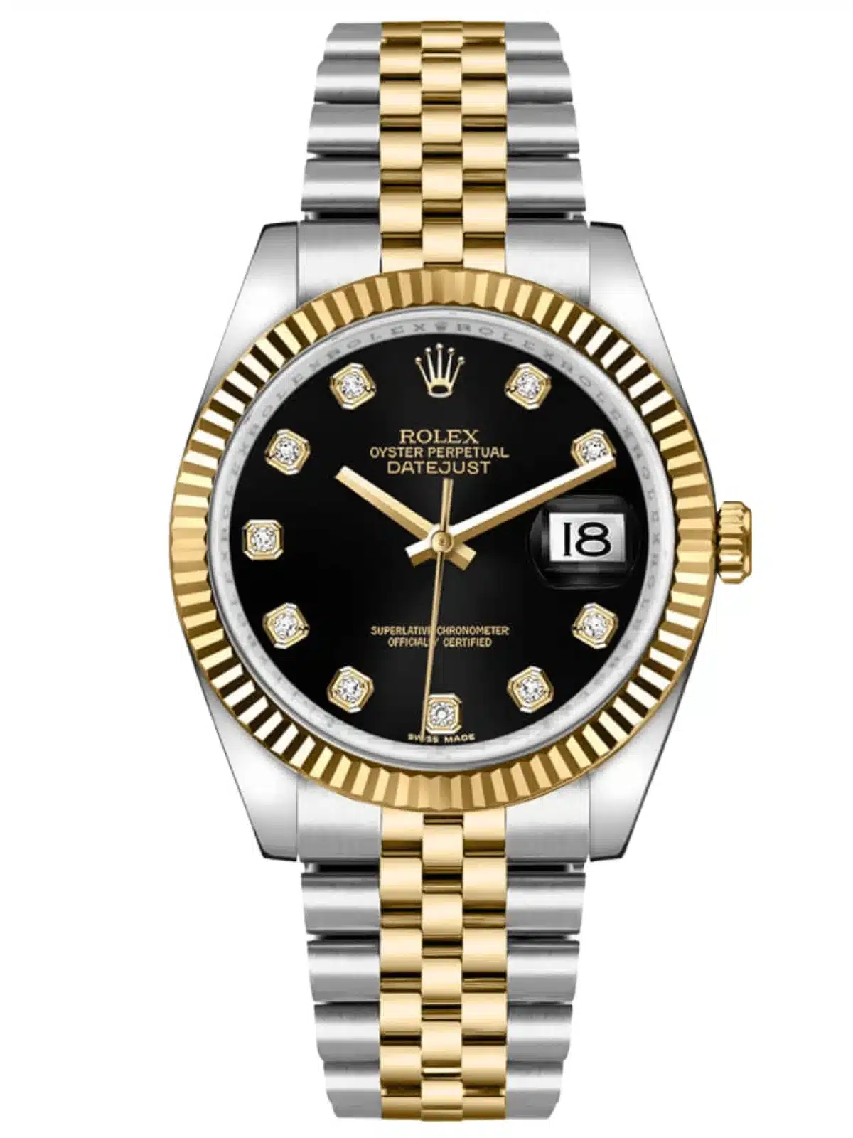 Rolex Datejust schwarzes Zifferblatt 116233 36 mm – Replik