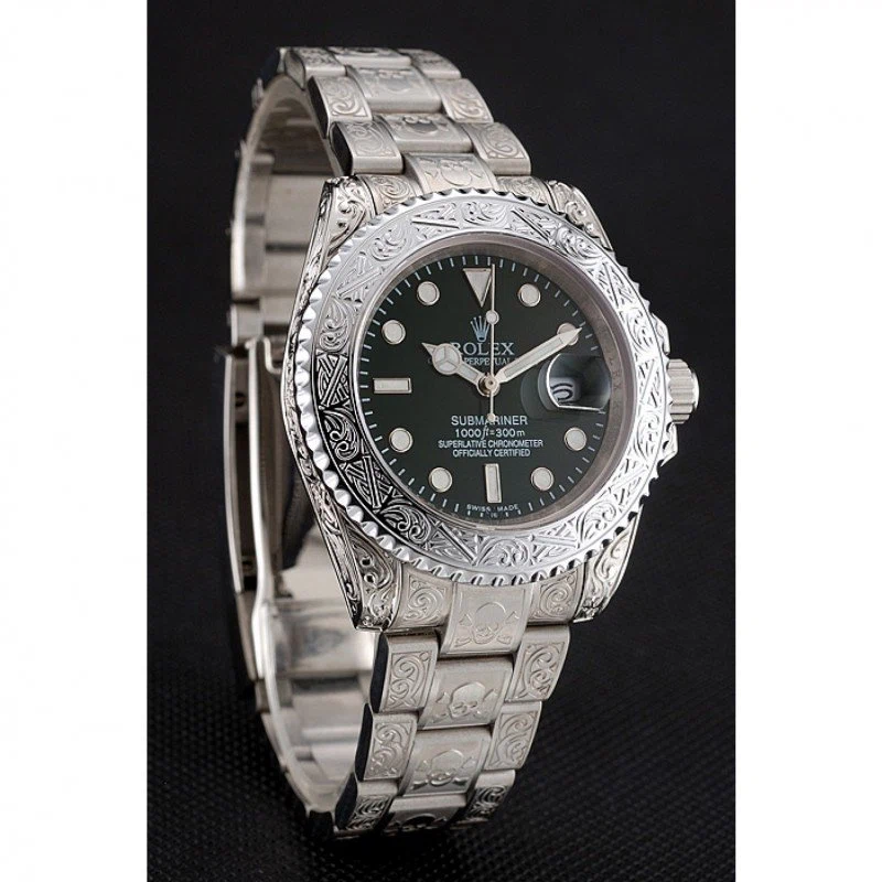 Submariner schwarzes Zifferblatt 1454080 Schrägansicht