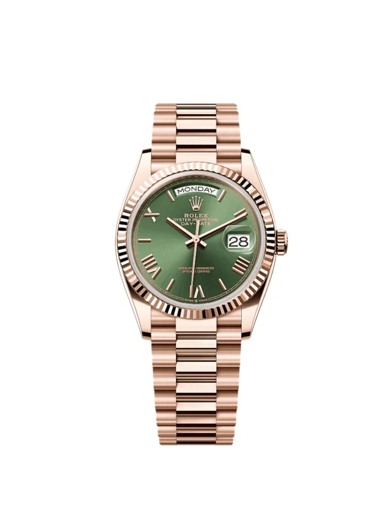 Rolex Day-Date olivfarbenes Zifferblatt 128235 36 mm – Superclone