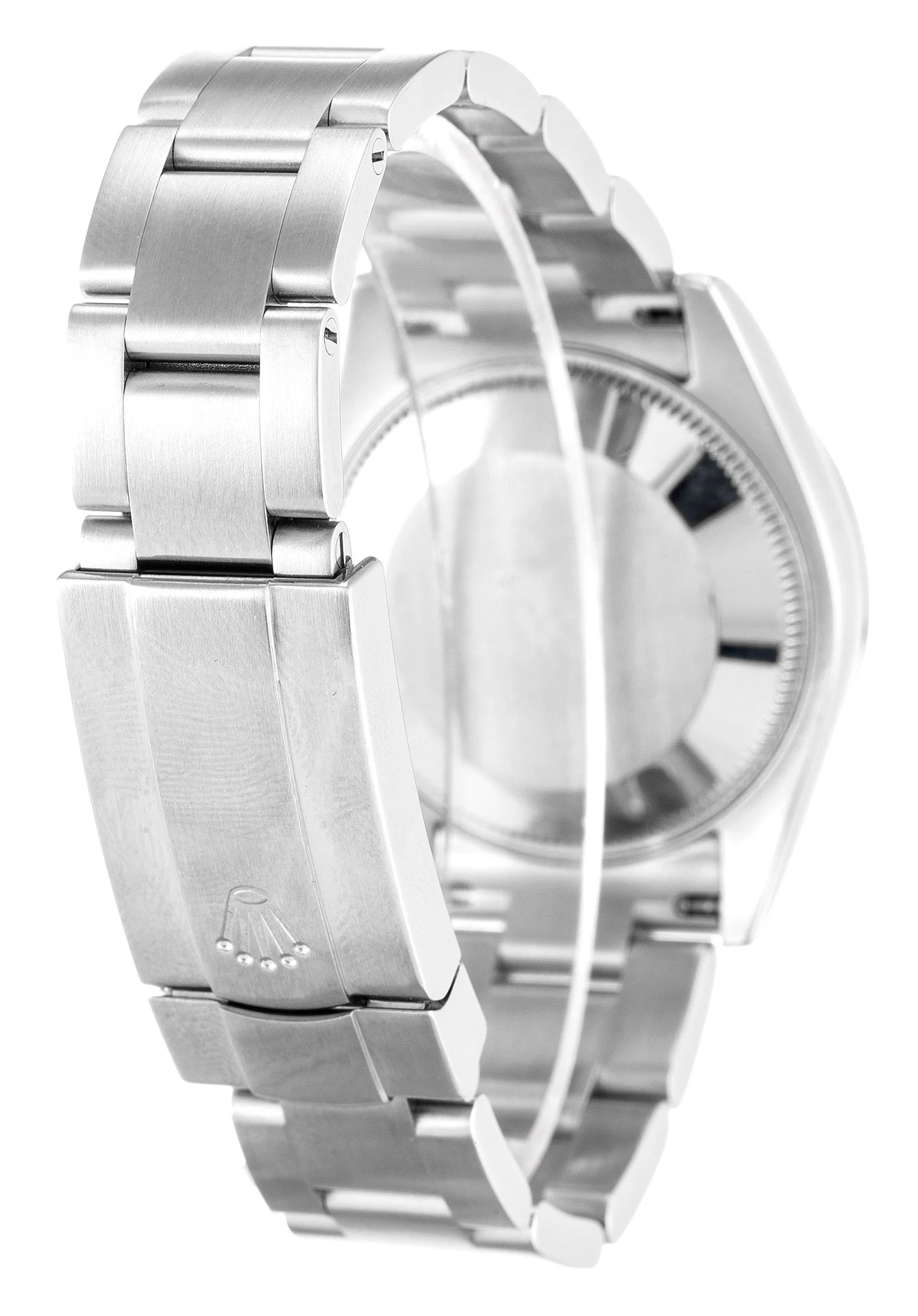 Oyster Perpetual Date lachsfarbenes Zifferblatt 15200 Profilansicht