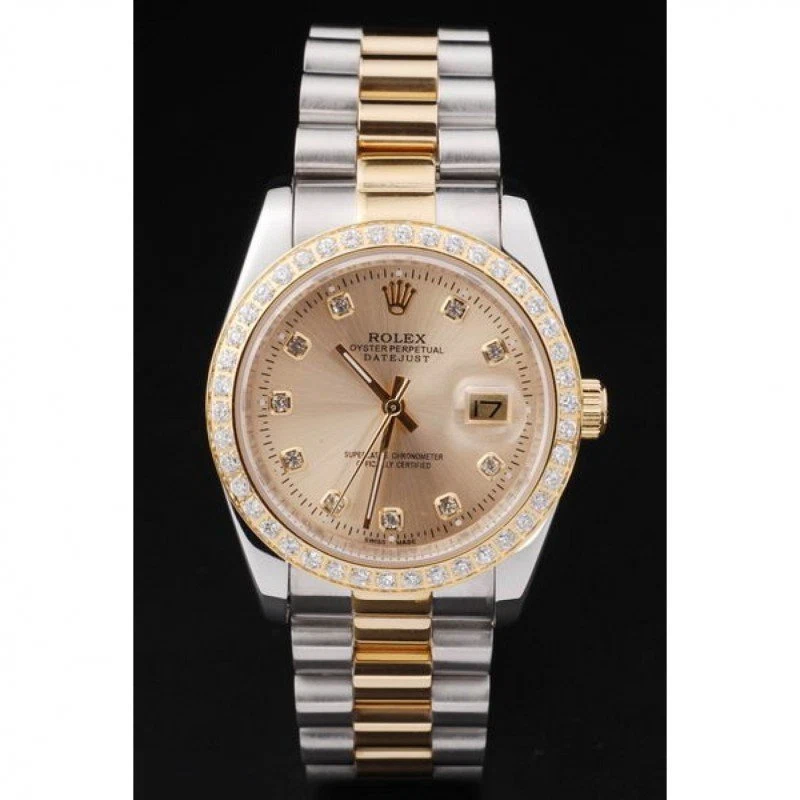 Superclone Datejust goldfarbenes Zifferblatt SRL40 Perspektivansicht