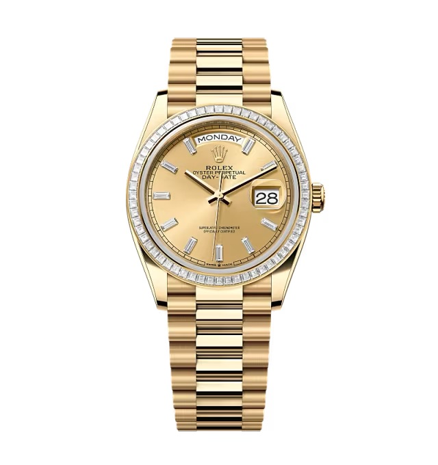 Rolex Day-Date champagnerfarbenes Zifferblatt 128398tbr-0037 36 mm – Superclone