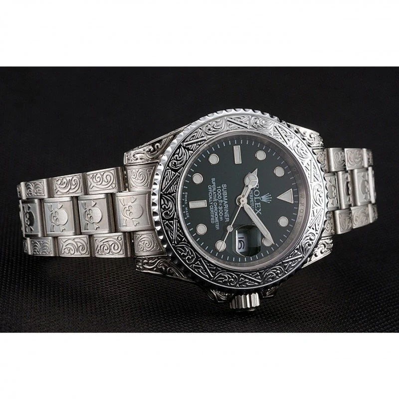 Submariner schwarzes Zifferblatt 1454080 Nahaufnahme
