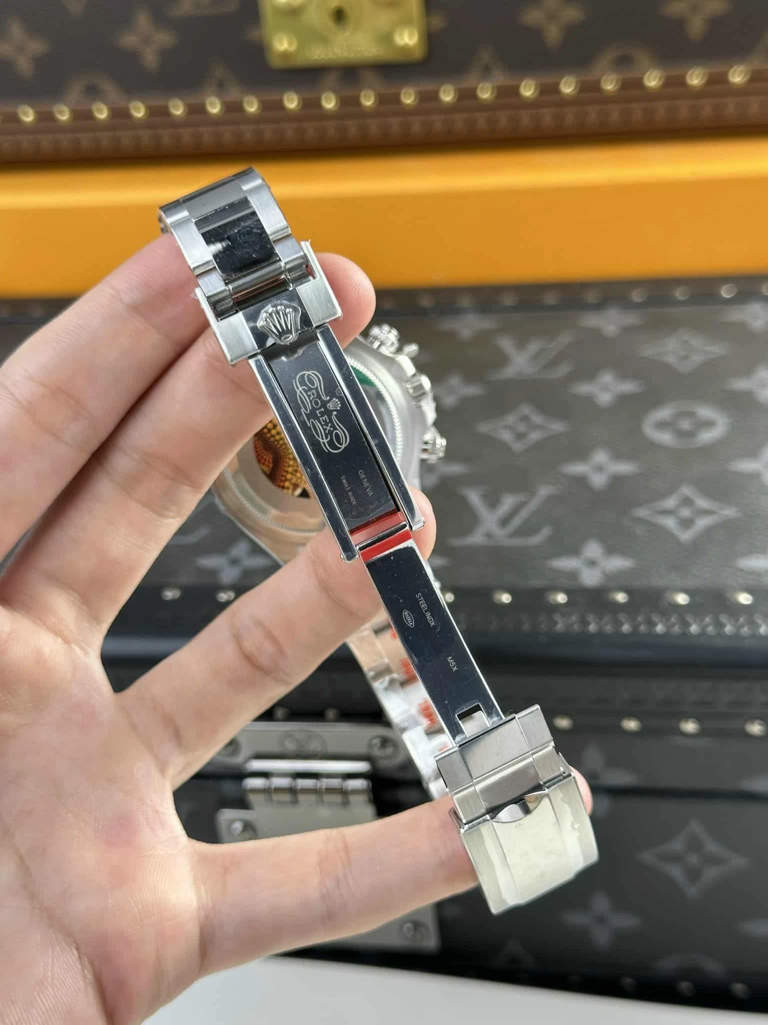 Superclone Daytona "Panda" weißes Zifferblatt 126500LN Verarbeitungsdetail