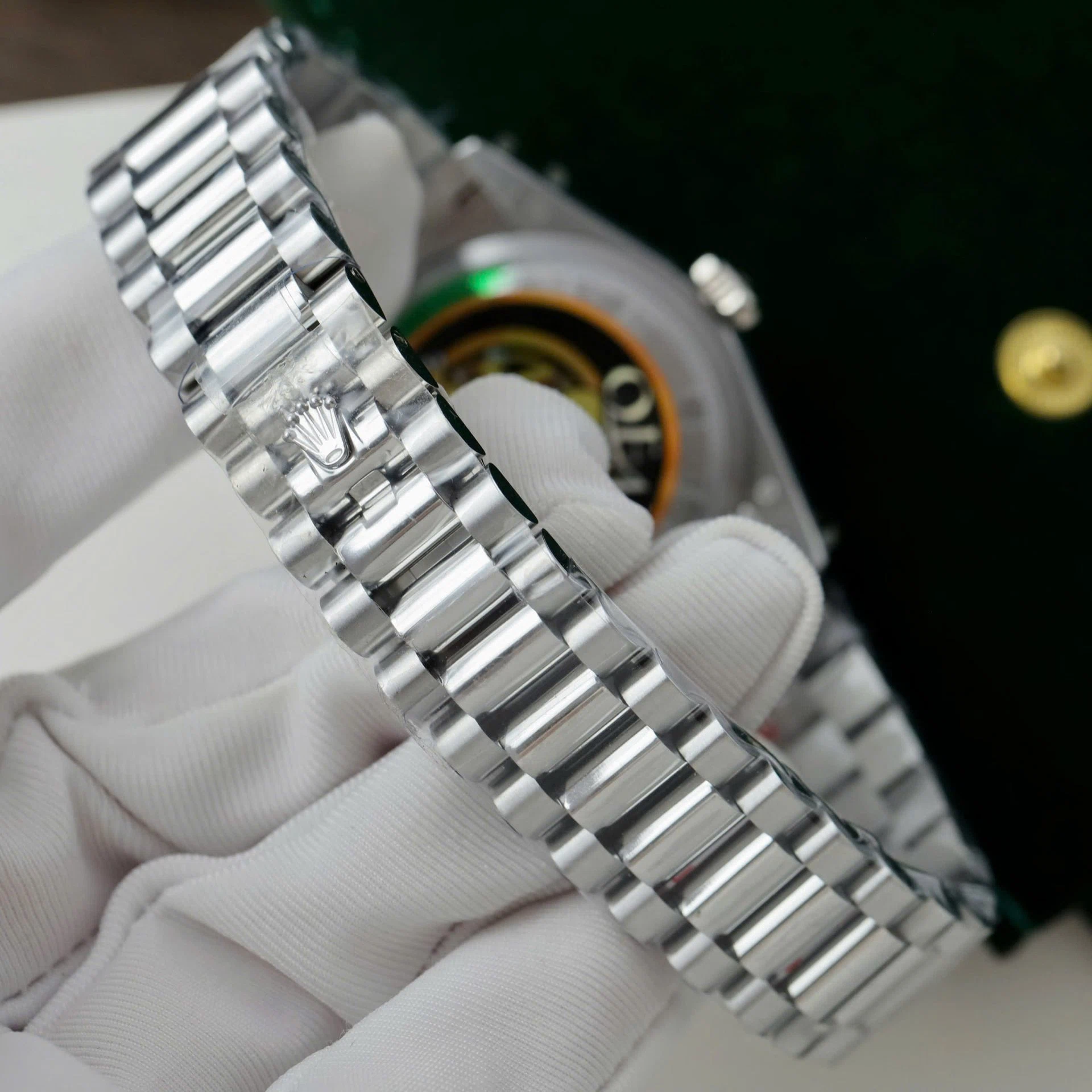 Rolex Day-Date Weißes Perlmutt Zifferblatt mit Diamantbesatz 128236-0021 36 mm – Superclone – Bild 10