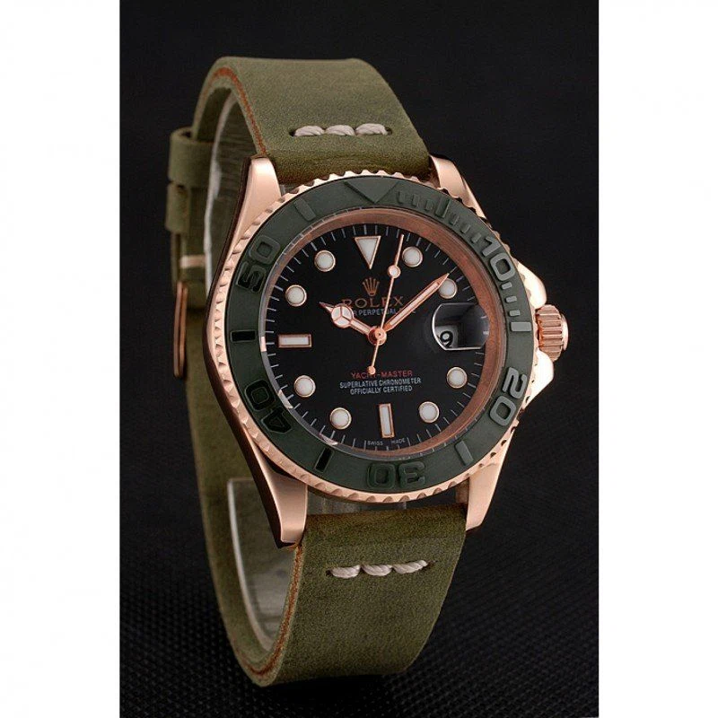 Yacht-Master schwarzes Zifferblatt 1453862 Perspektivansicht