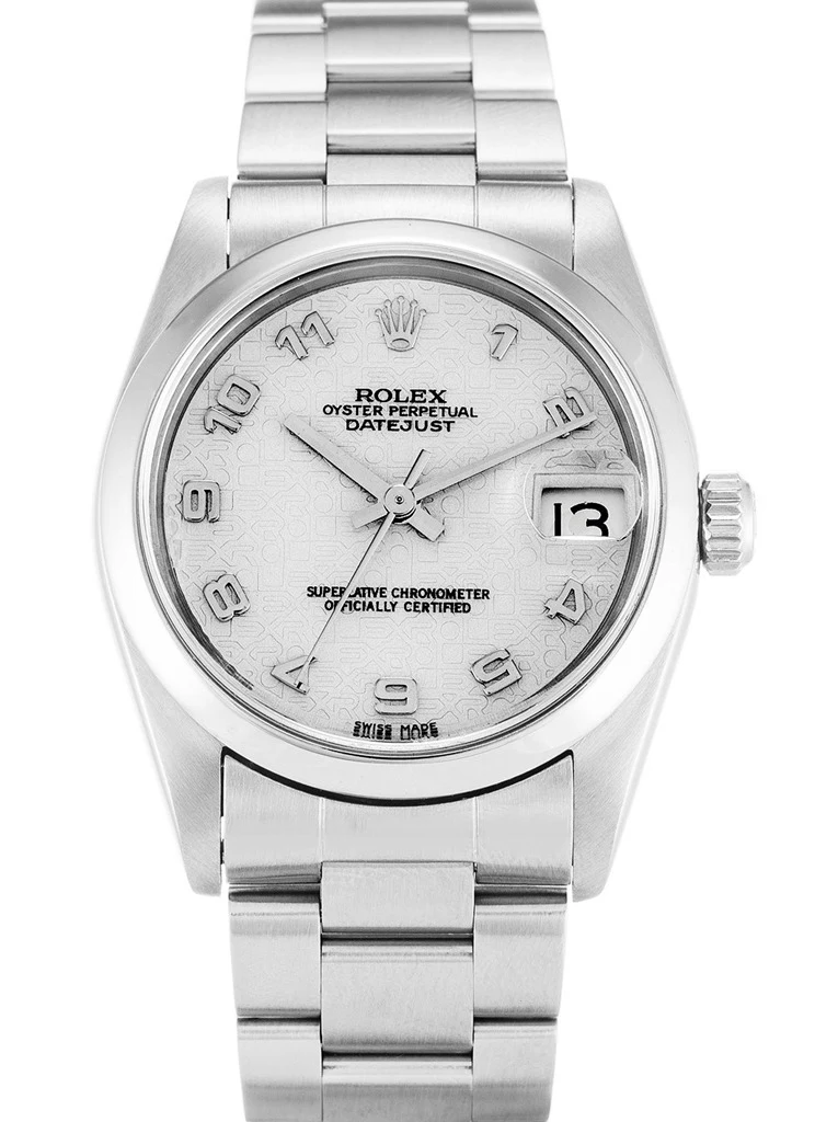 Datejust in mittlerer Größe Elfenbeinfarben Zifferblatt mit Jubilee-Muster 68240