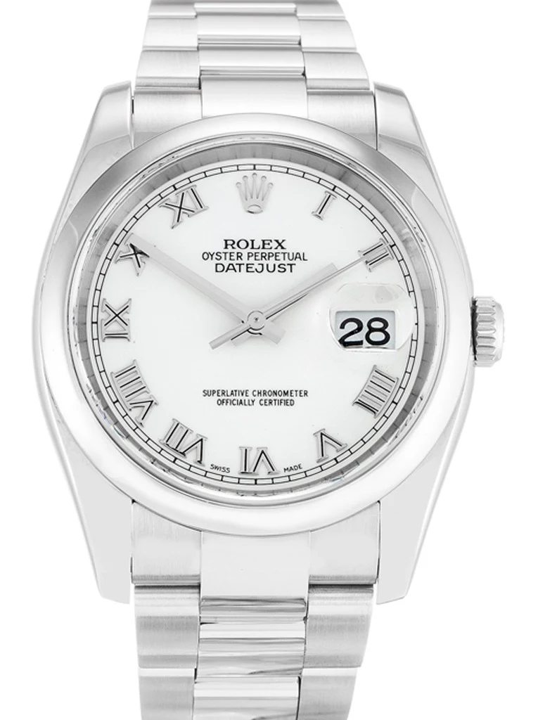 Datejust weißes Zifferblatt 116200-2