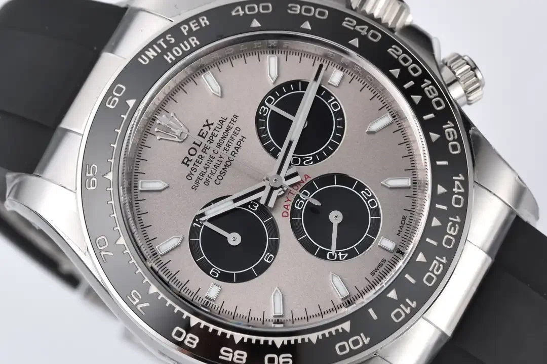 Superclone Daytona Sonnenschliff Zifferblatt "Ghost" 126519LN Designdetail