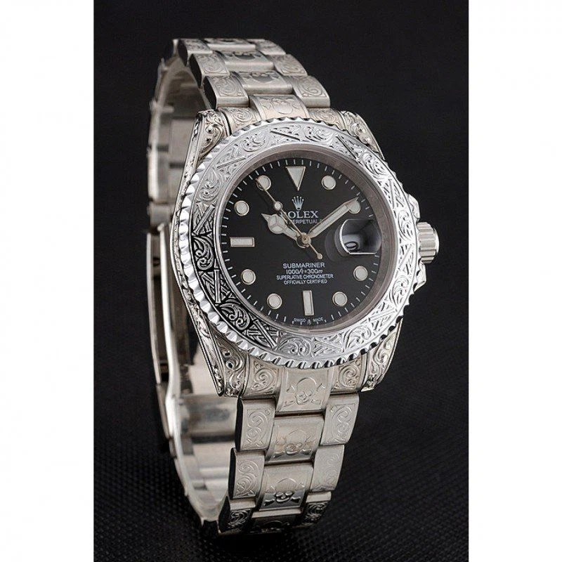 Superclone Submariner schwarzes Zifferblatt 1454093 Schrägansicht