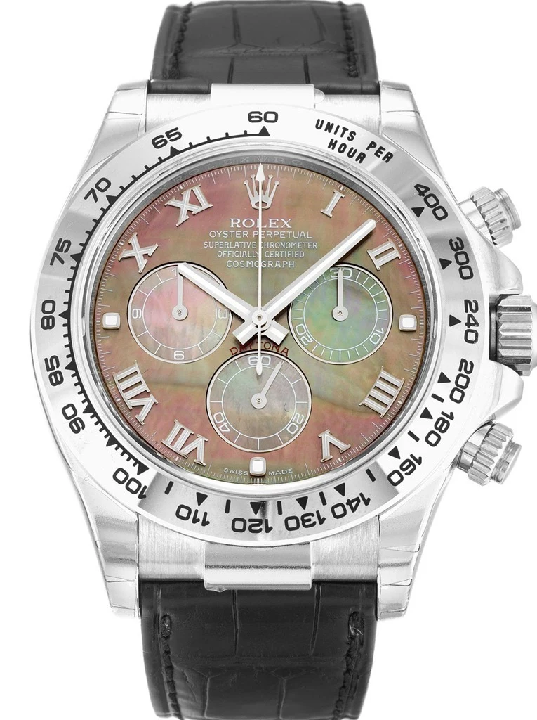 Daytona Perlmutt - schwarzes Zifferblatt 116519