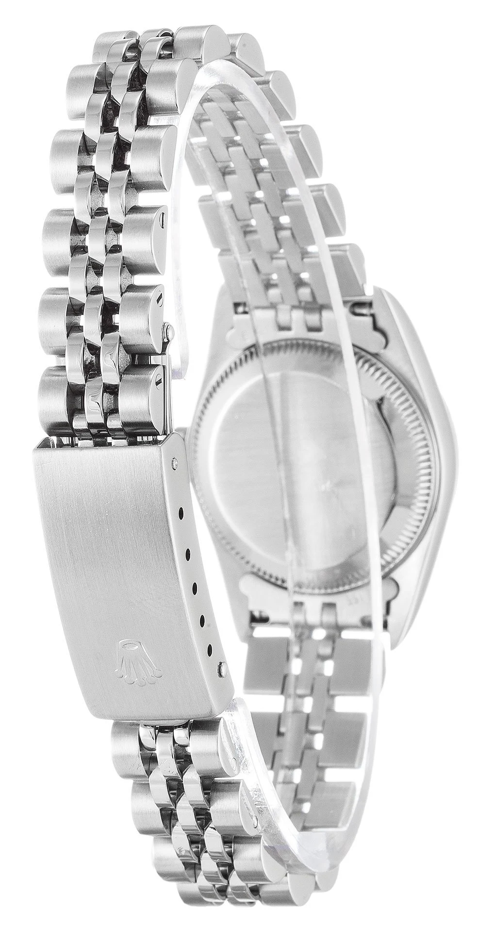 Oyster Perpetual Lady silberfarbenes Zifferblatt 67194 Schrägansicht