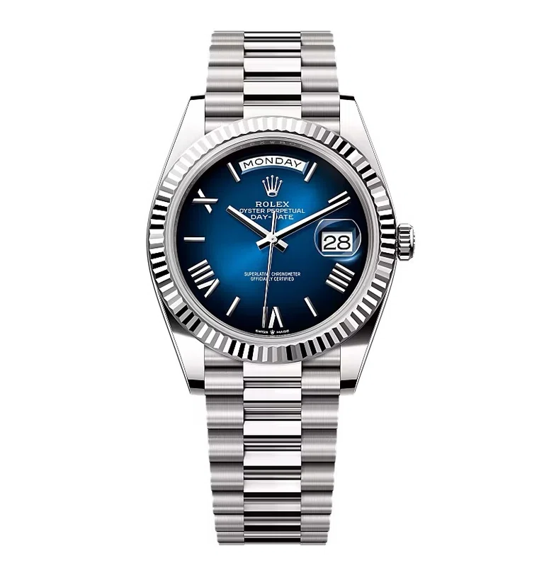 Rolex Day-Date Blau Ombré Zifferblatt 228239-0076 40 mm – Superclone