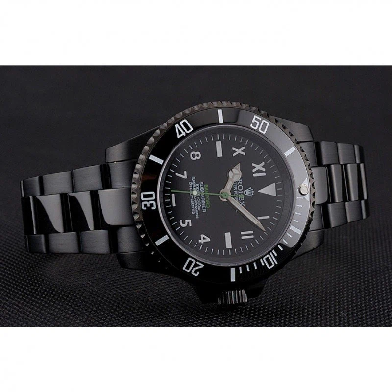 Submariner schwarzes Zifferblatt PR16233BBL Nahaufnahme