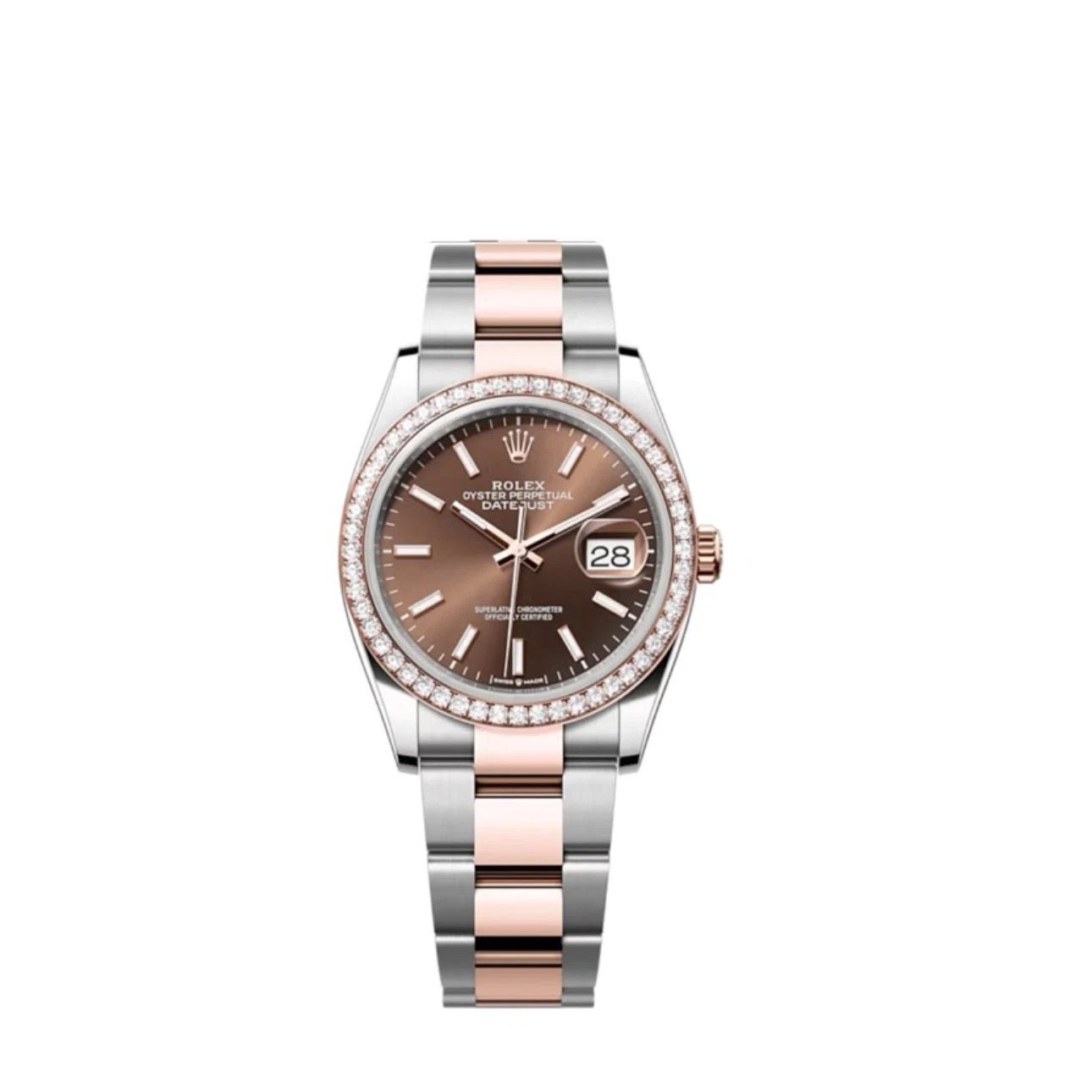 Superclone Datejust schokoladenbraunes Zifferblatt 126281RBR Oyster