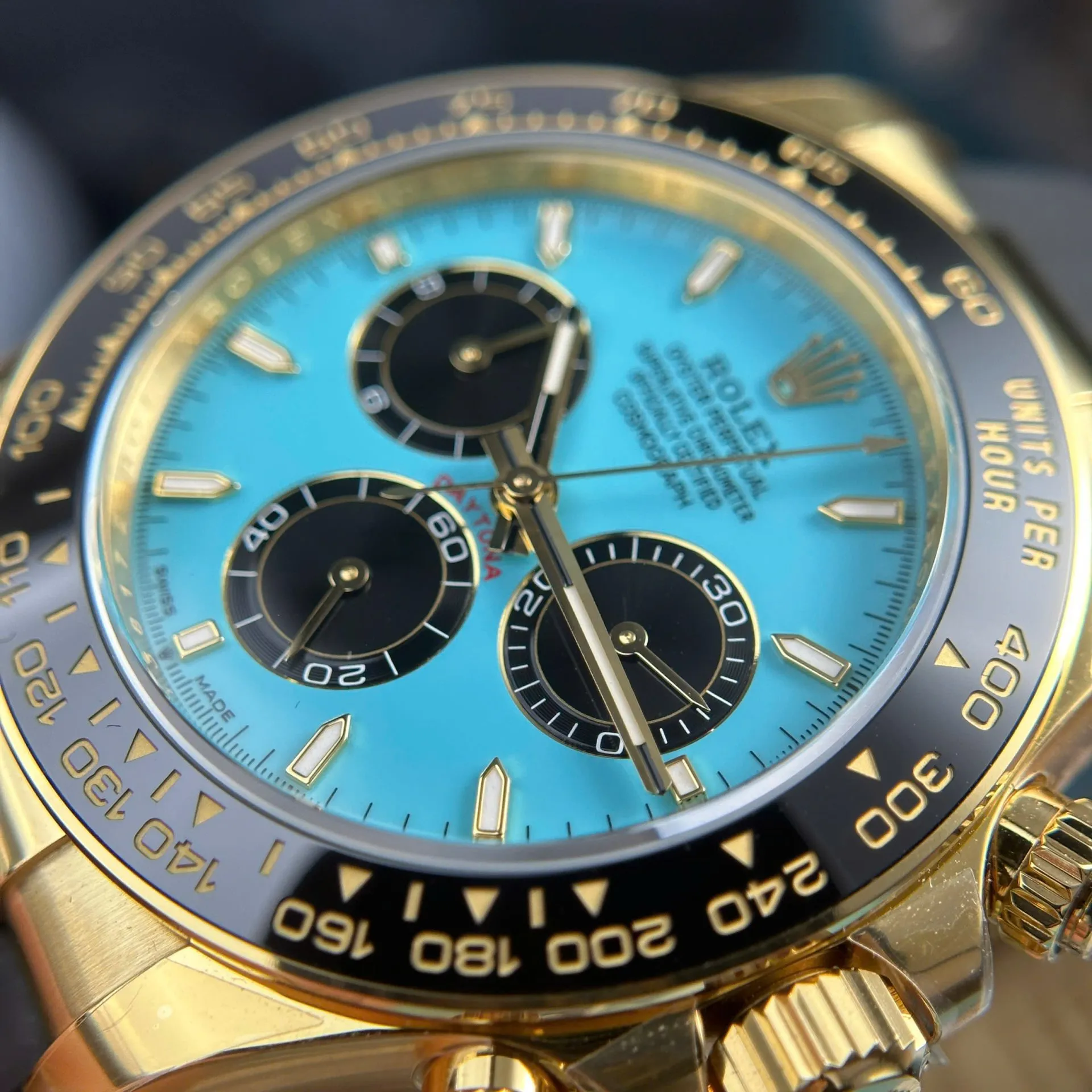 Superclone Daytona 126518LN Tiffany Zifferblatt Detailansicht