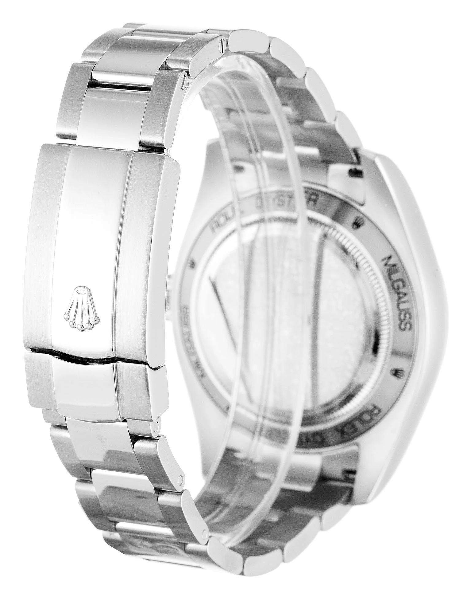Milgauss weißes Zifferblatt 116400 Schrägansicht