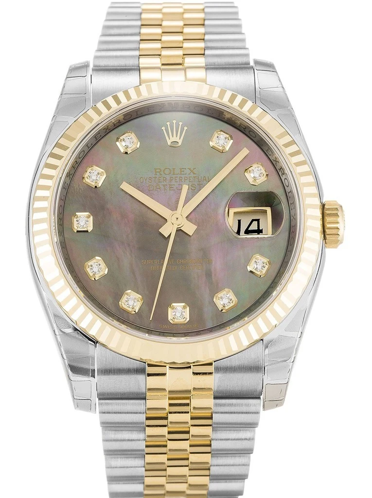 Datejust Perlmutt - schwarzes Zifferblatt 116233