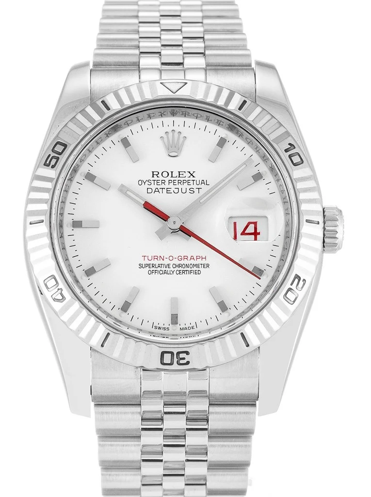 Datejust Turn-O-Graph weißes Zifferblatt 116264-2