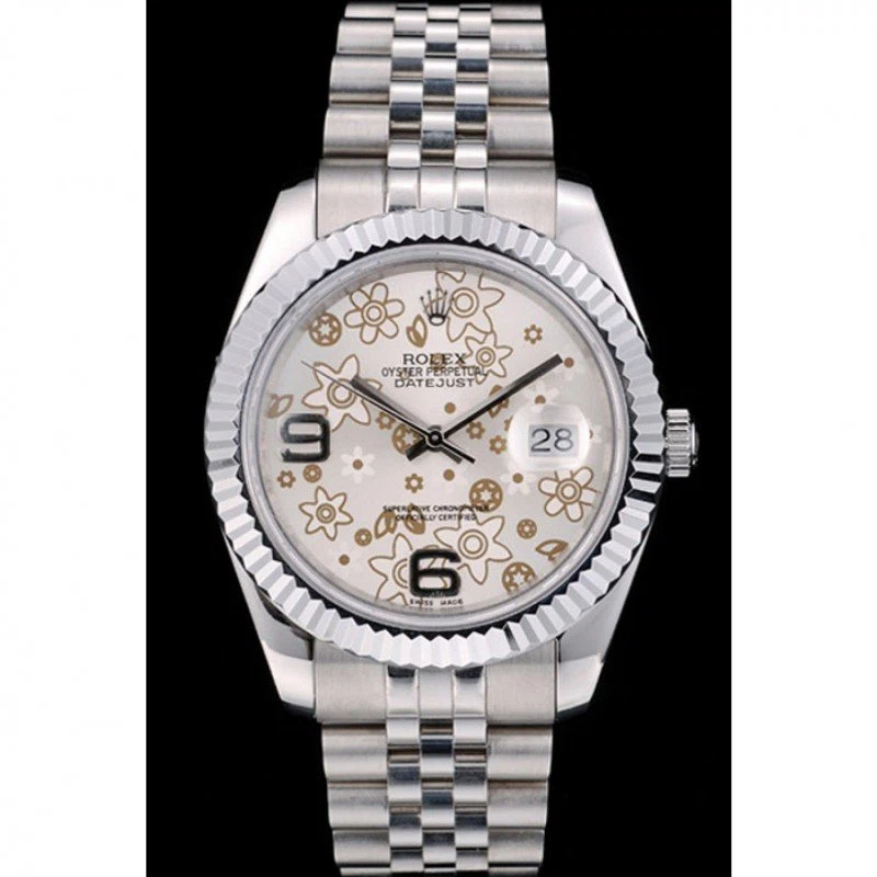 Datejust silberfarbenes Zifferblatt 41983 Perspektivansicht