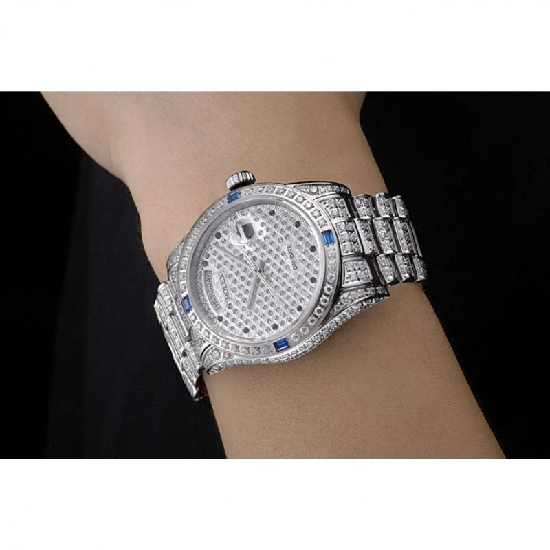 Superclone Day-Date Zifferblatt mit Diamantbesatz 621613 Optisches Detail