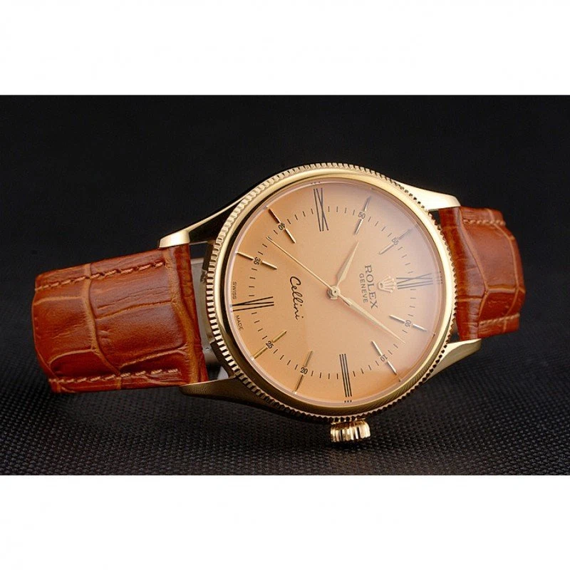 Superclone Cellini goldfarbenes Zifferblatt REP016798 Designdetail