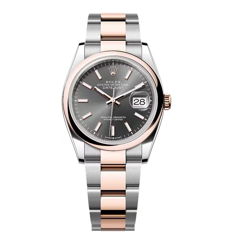 Rolex Datejust dunkelrhodiumfarbenes Zifferblatt 126201-0014 36 mm