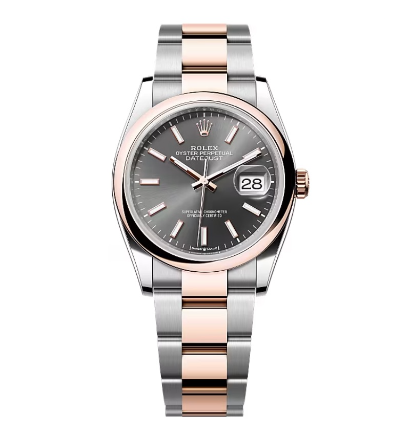 Rolex Datejust dunkelrhodiumfarbenes Zifferblatt 126201-0014 36 mm