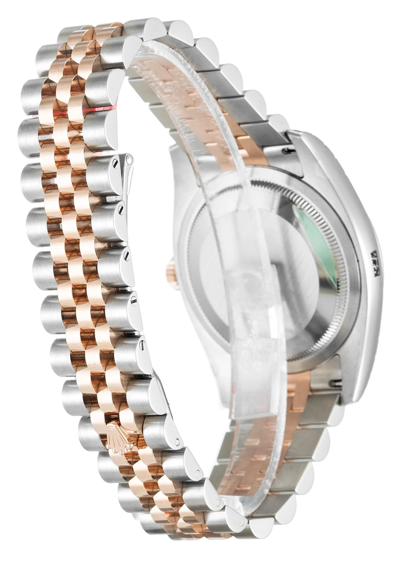 Datejust schokoladenbraunes Zifferblatt mit Blumenmuster 116231 Schrägansicht