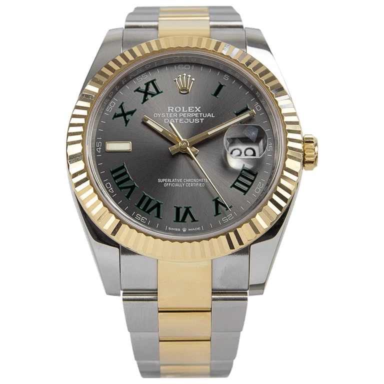 Datejust II rhodiumfarbenes Zifferblatt 126333 "Wimbledon" Bicolor Oyster