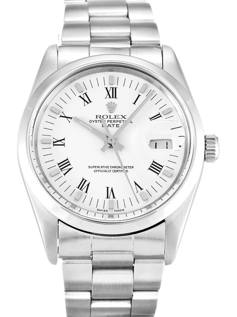 Oyster Perpetual Date weißes Zifferblatt 15000