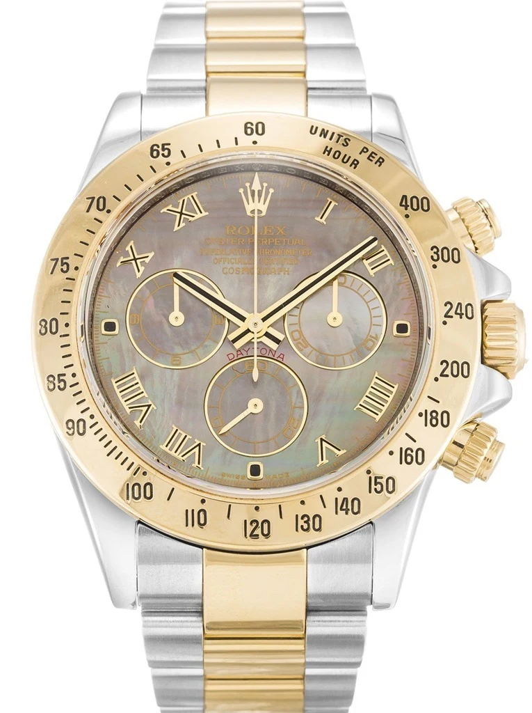 Daytona Perlmutt - schwarzes Zifferblatt 116523