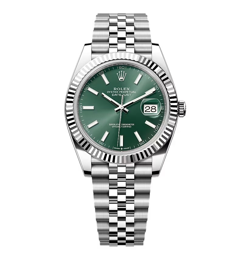 Rolex Datejust grünes Zifferblatt 126334 Jubilee 41 mm
