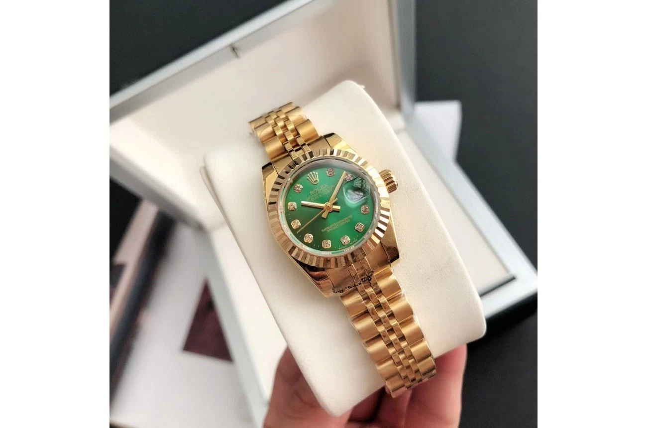 Datejust Roségold/Roségold Jubilee Grün/Zifferblatt Designdetail