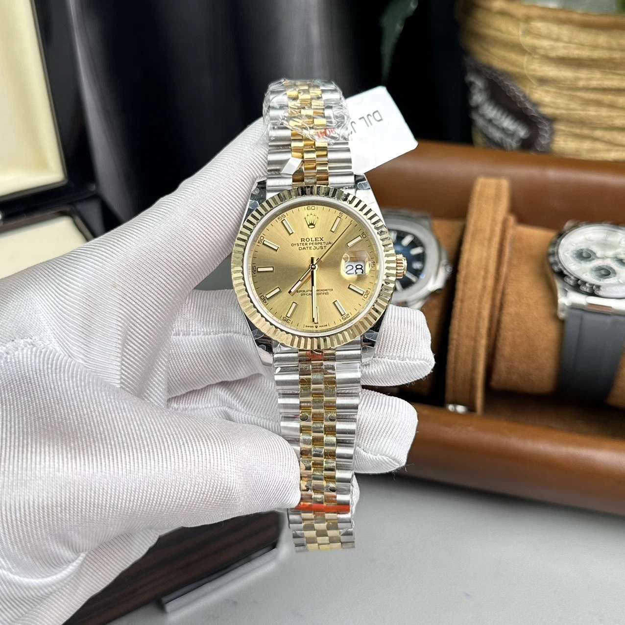 Rolex Datejust champagnerfarbenes Zifferblatt 126333-0010 41 mm – Bild 4