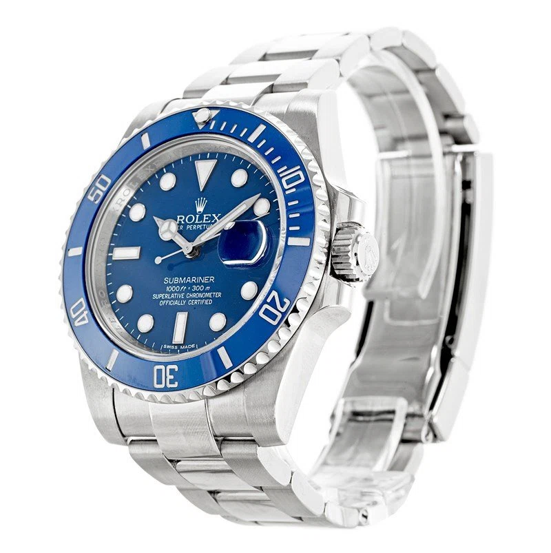 Submariner blaues Zifferblatt 116619LB "Smurf" Perspektivansicht