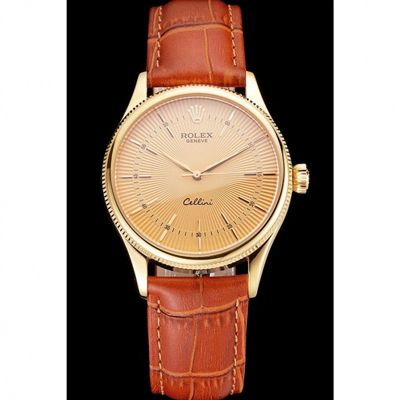 Superclone Cellini goldfarbenes Zifferblatt REP016808 Perspektivansicht