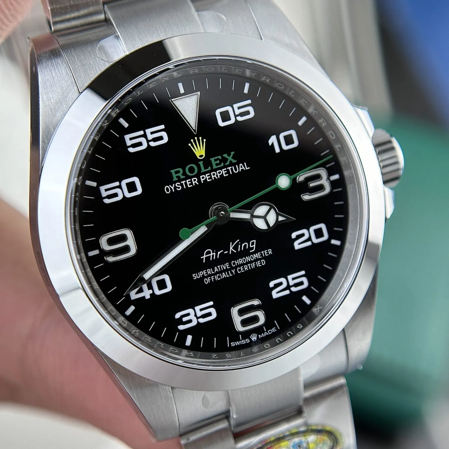 Air King schwarzes Zifferblatt Oyster Armband