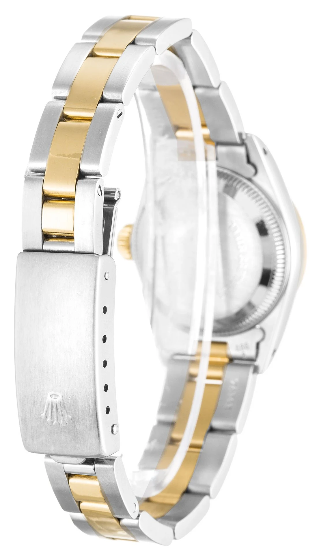 Oyster Perpetual Lady silberfarbenes Zifferblatt 176210 Schrägansicht