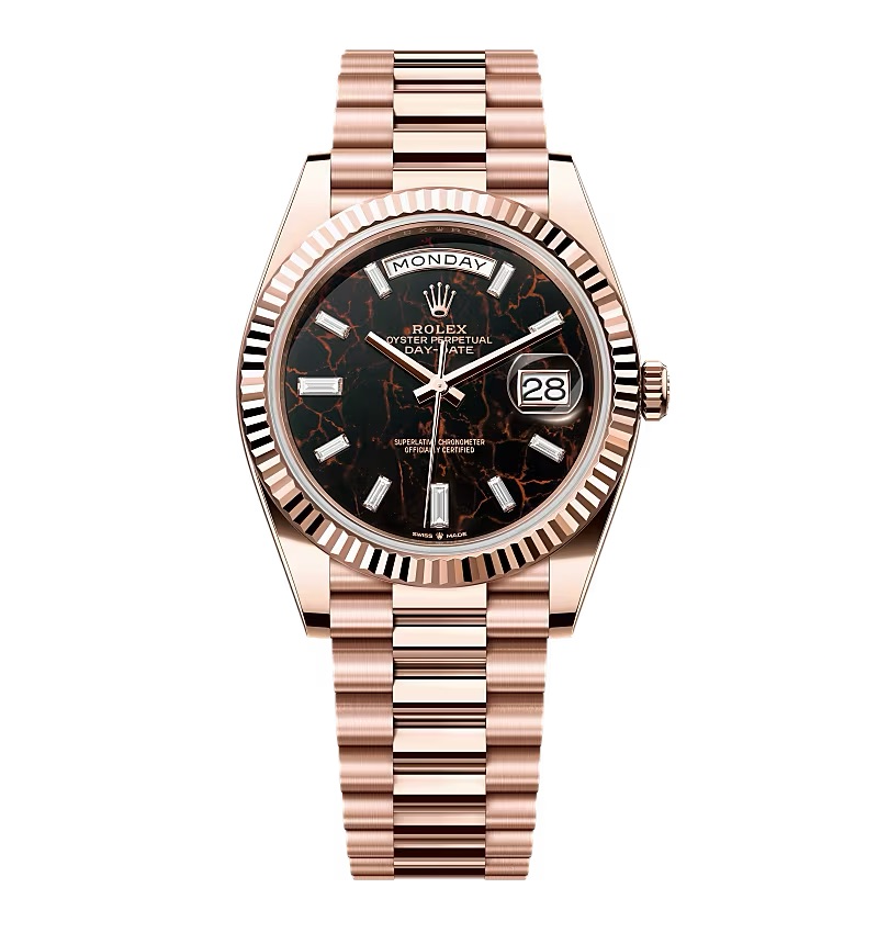 Rolex Day-Date Eisenkiesel Zifferblatt mit Diamantbesatz 228235-0045 40 mm – Superclone