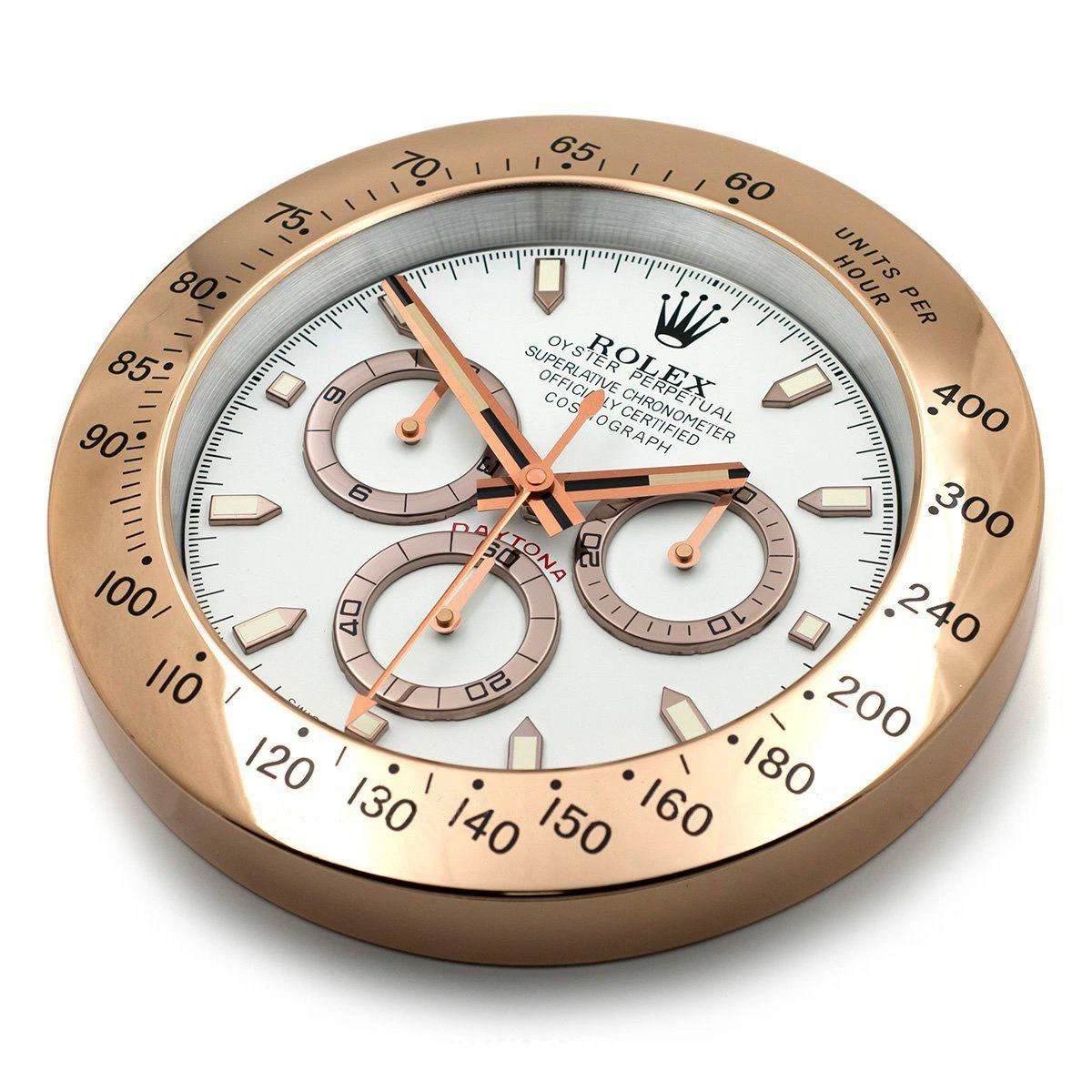 Wanduhr – DAYTONA Roségold Schrägansicht