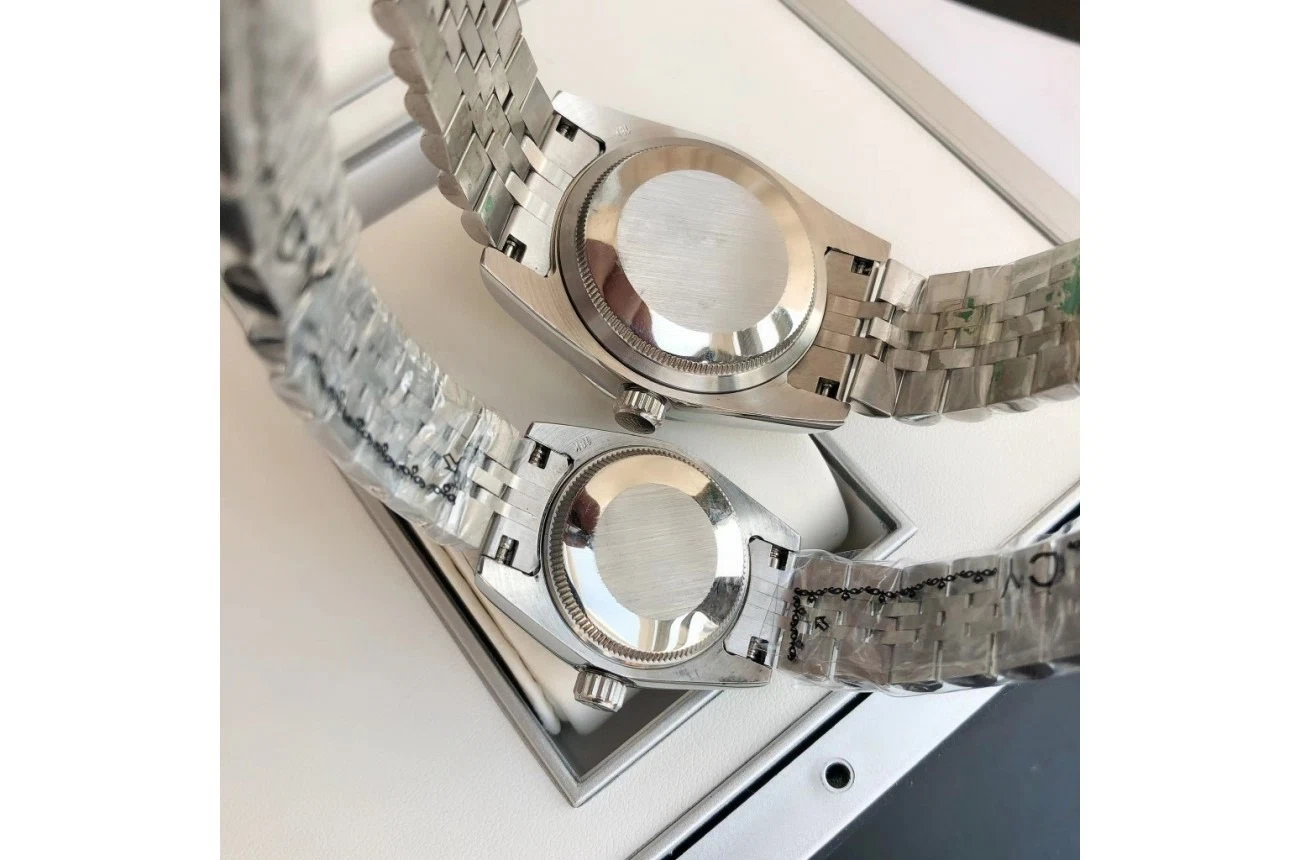 Datejust Edelstahl/Edelstahl Jubilee Silber/Diamantindizes Detailansicht