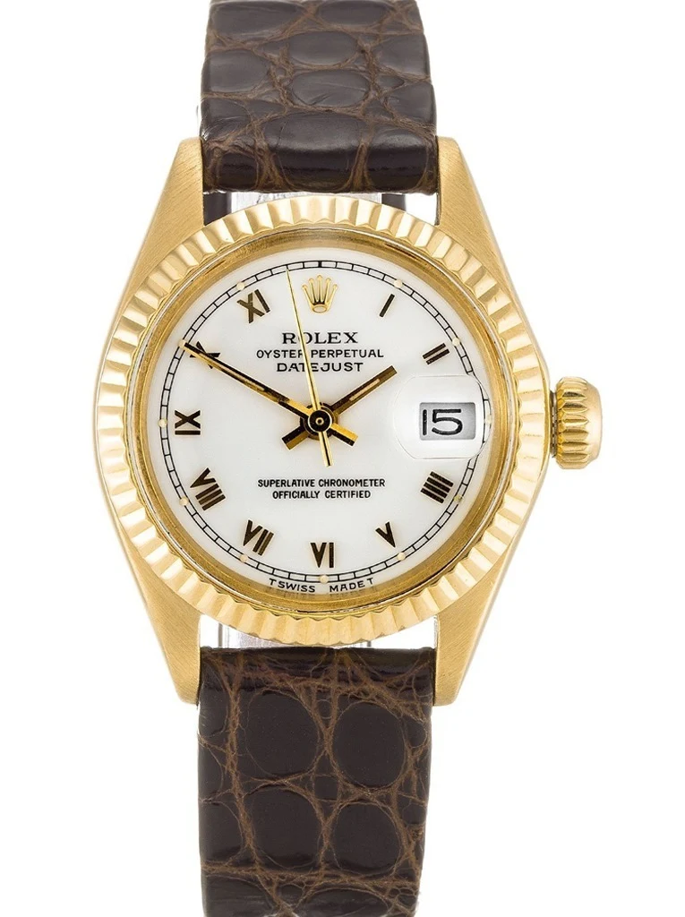 Lady-Datejust weißes Zifferblatt 6916