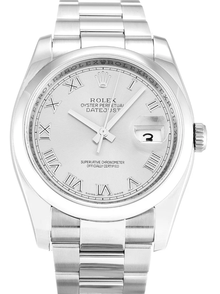 Datejust silberfarbenes Zifferblatt 116200