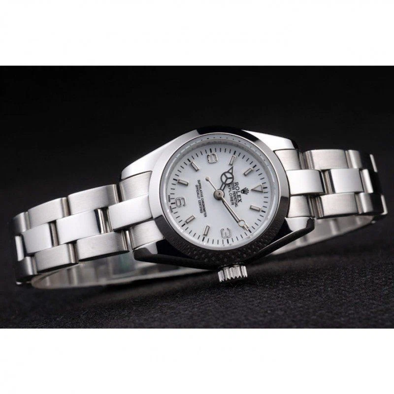 Explorer weißes Zifferblatt 98088 Nahaufnahme