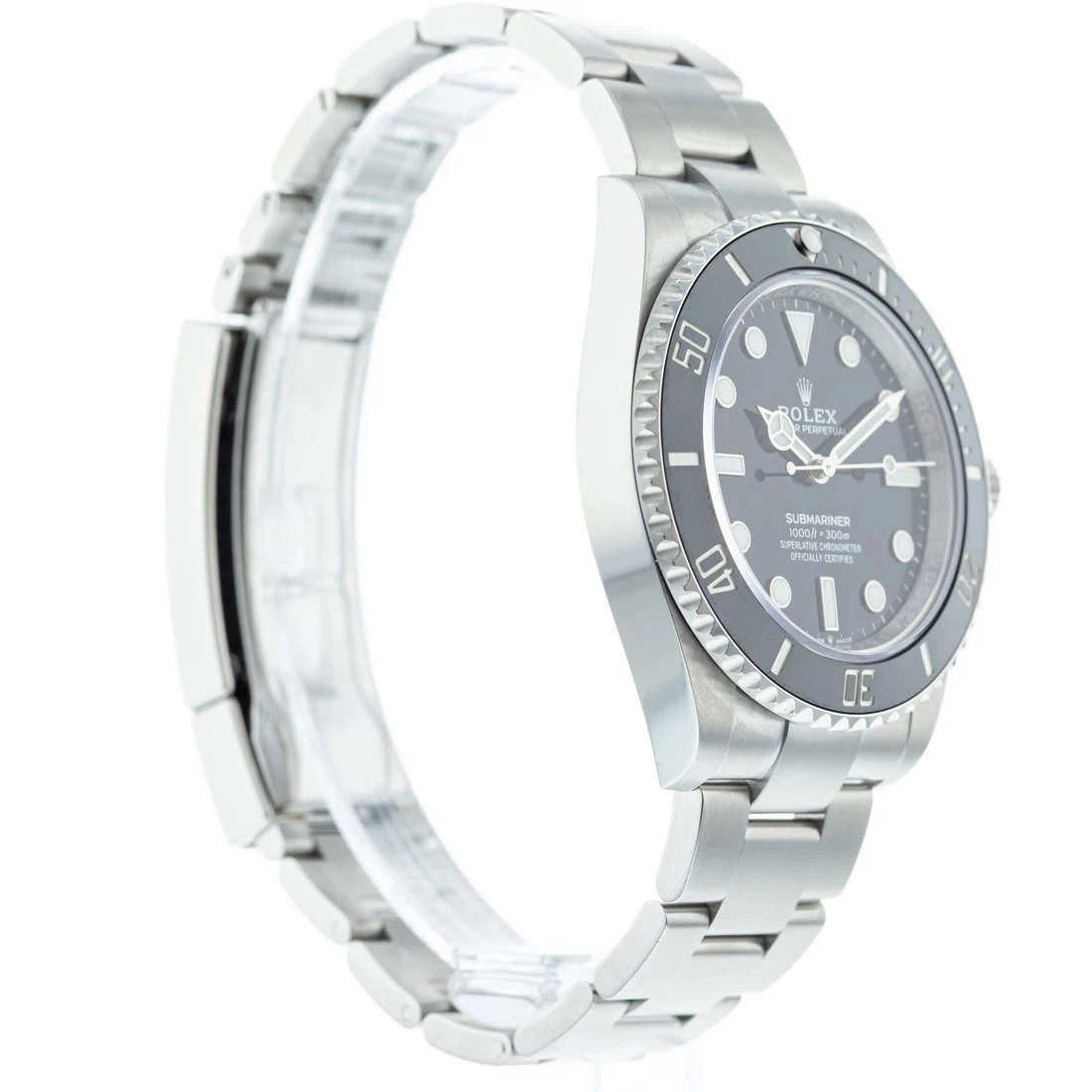 Superclone Submariner schwarzes Zifferblatt 124060 No-Date Detailansicht