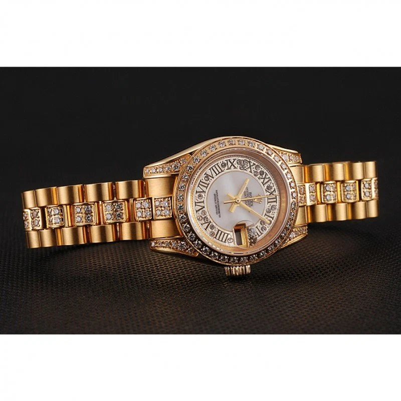 Superclone Datejust weißes Zifferblatt 1453957 Schrägansicht