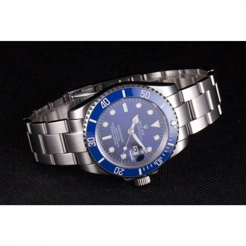 Superclone Submariner blaues Zifferblatt SRL50 Nahaufnahme