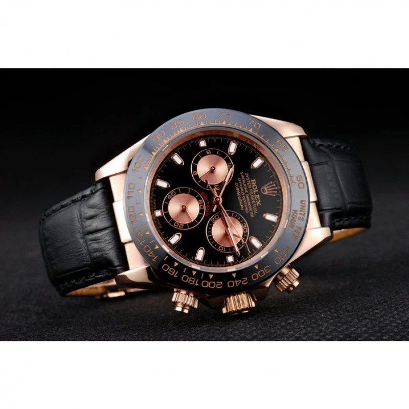 Daytona schwarzes Zifferblatt REP016831 Nahaufnahme